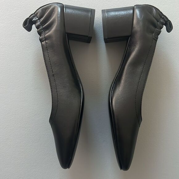 New Everlane The Day Heel Black Leather Size 7M - Picture 6 of 15